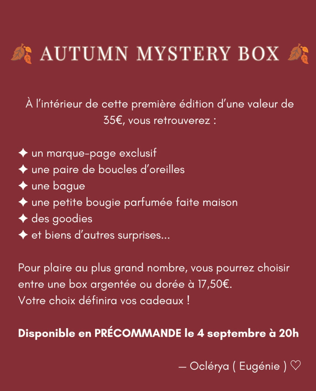 Autumn mystery box