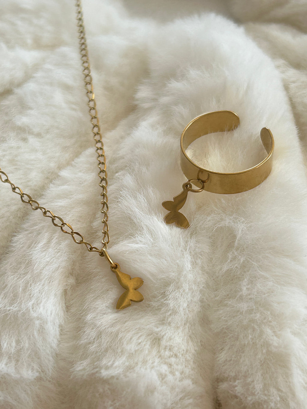 Lot collier + bague inspirés de Éphémère